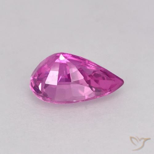 Saphir Rose intense naturelle En forme de poire, 0.54 ct, VVS-VS