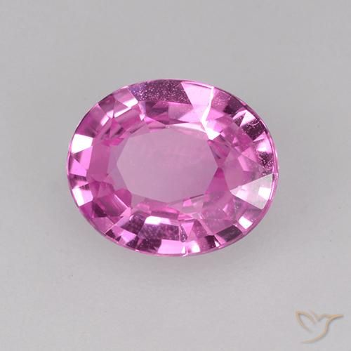 Saphir Rose foncé naturelle ovale, 0.70 ct, VVS-VS