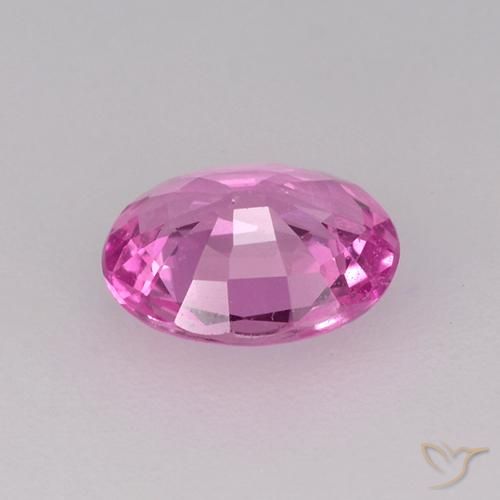Saphir Rose foncé naturelle ovale, 0.70 ct, VVS-VS