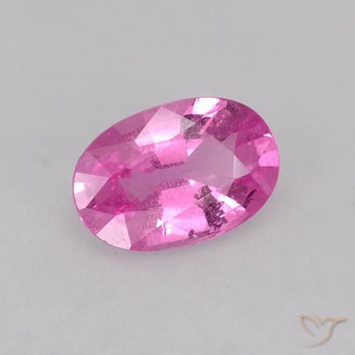 Saphir Rose foncé naturelle ovale, 0.66 ct, VS