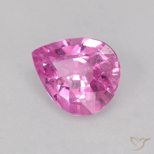 Saphir Rose intense naturelle En forme de poire, 0.62 ct, VS