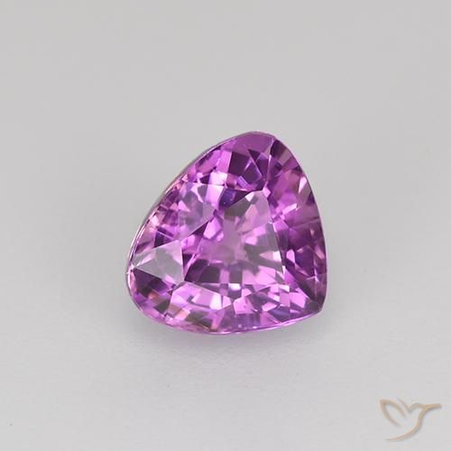 Saphir Violet mauve naturelle En forme de poire, 0.89 ct, VVS-VS