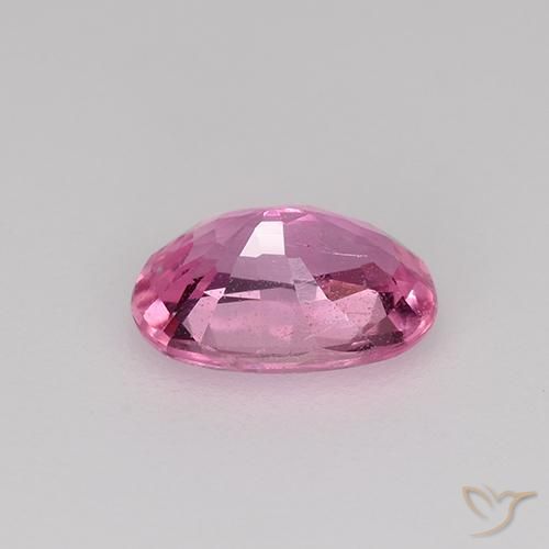 Saphir Rose intense naturelle ovale, 0.76 ct, VS