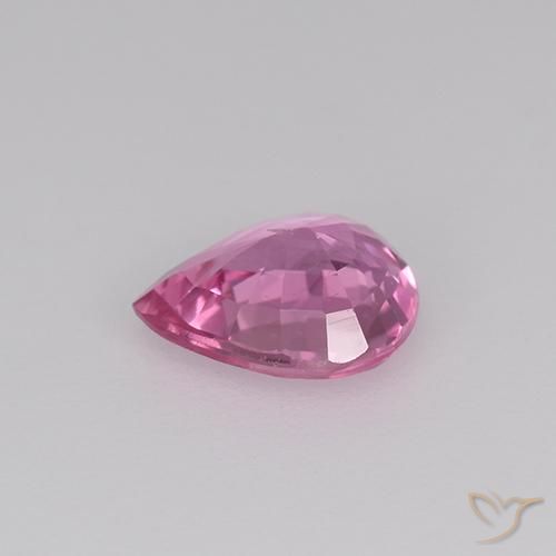 Saphir Rose foncé naturelle En forme de poire, 0.63 ct, VS