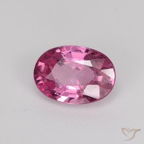 Saphir Rose moyen naturelle ovale, 0.77 ct, VS