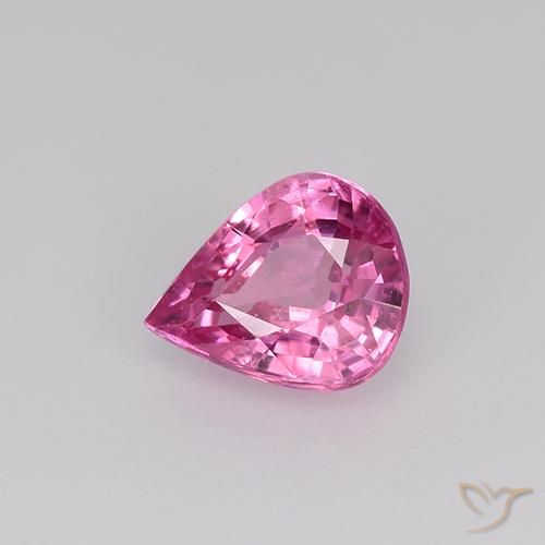0.71ct Naturel Rose foncé Saphir, En forme de poire, VS, Photo A