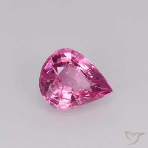 Saphir Rose foncé naturelle En forme de poire, 0.71 ct, VS