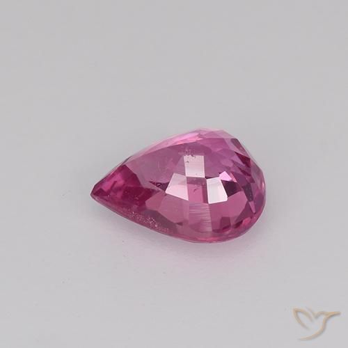 Saphir Rose foncé naturelle En forme de poire, 0.71 ct, VS