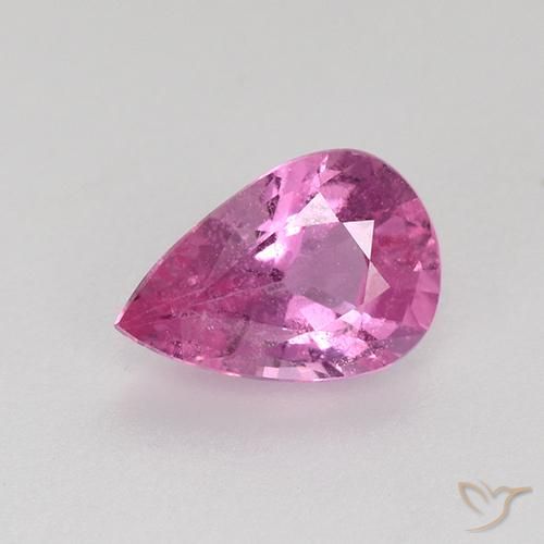 0.57ct Naturel Rose moyen Saphir, En forme de poire, VS