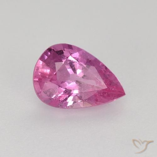 Saphir Rose moyen naturelle En forme de poire, 0.57 ct, VS