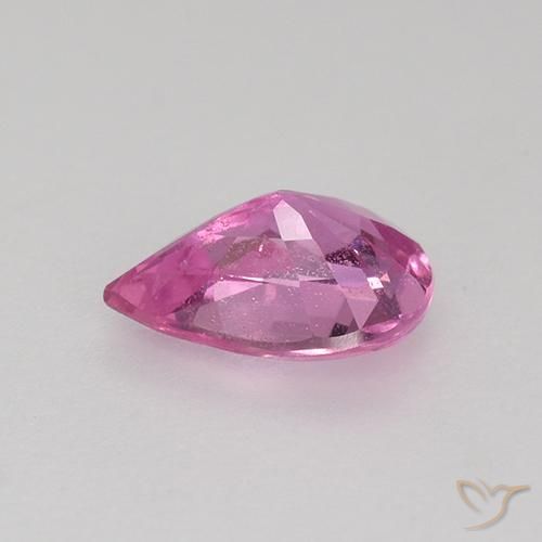 Saphir Rose moyen naturelle En forme de poire, 0.57 ct, VS