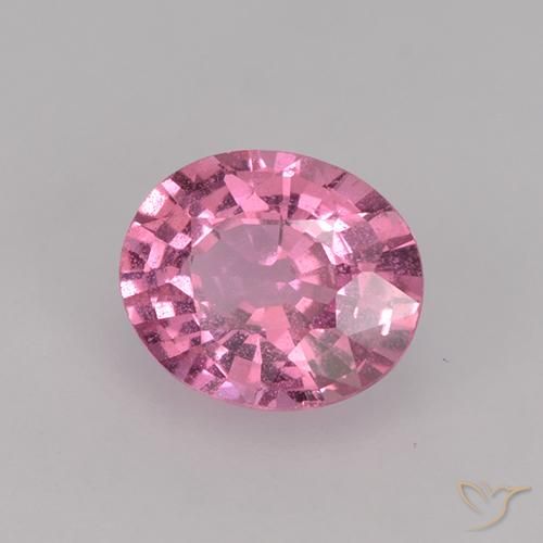 Saphir Rose vif naturelle ovale, 0.78 ct, VS