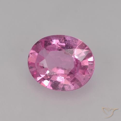 Saphir Rose moyen naturelle ovale, 0.66 ct, VVS-VS