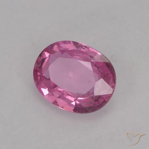 Saphir Rose moyen naturelle ovale, 0.73 ct, VVS-VS