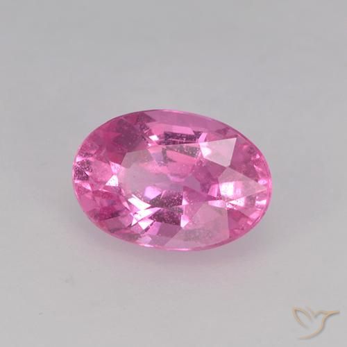 Saphir Rose intense naturelle ovale, 0.67 ct, VVS-VS