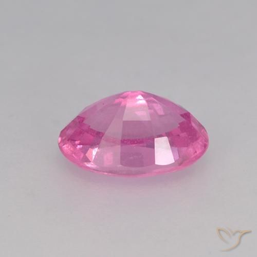 Saphir Rose intense naturelle ovale, 0.67 ct, VVS-VS