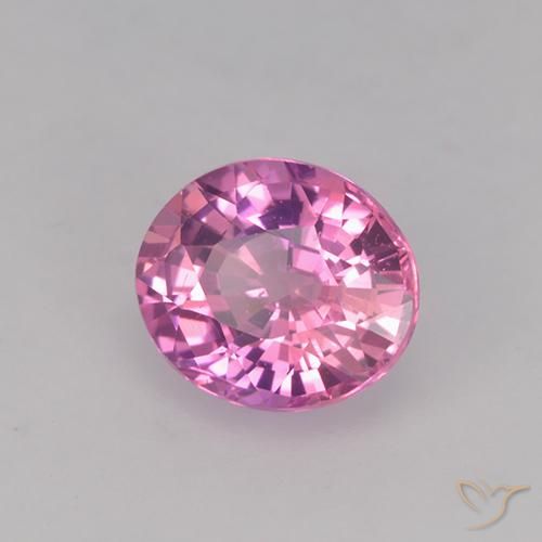 Saphir Rose moyen naturelle ovale, 0.74 ct, VVS-VS