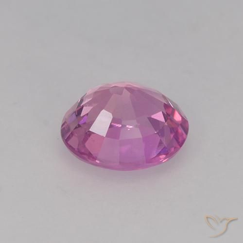 Saphir Rose moyen naturelle ovale, 0.74 ct, VVS-VS