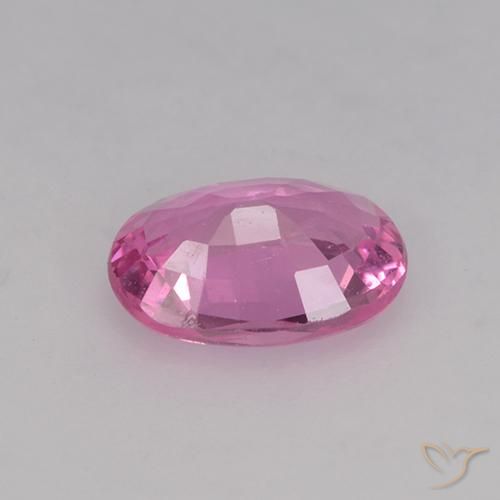 Saphir Rose foncé naturelle ovale, 0.68 ct, VVS-VS