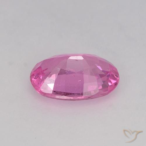 Saphir Rose foncé naturelle ovale, 0.66 ct, VVS-VS