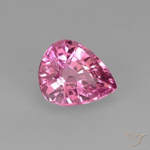 Saphir Rose moyen naturelle En forme de poire, 0.70 ct, VVS-VS
