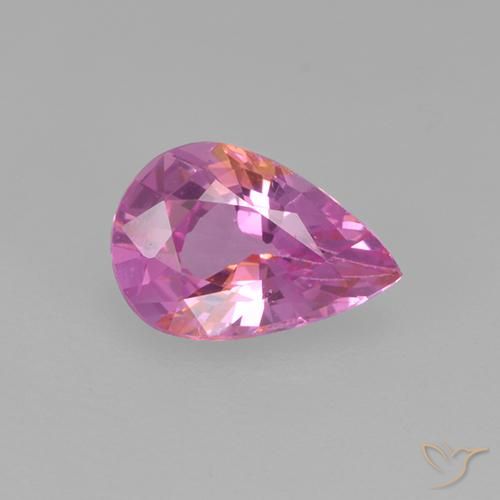 0.58ct Naturel Rose intense Saphir, En forme de poire, VVS-VS