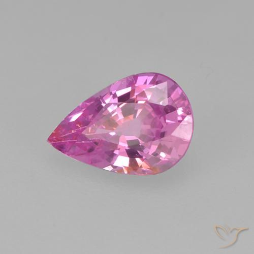 Saphir Rose intense naturelle En forme de poire, 0.58 ct, VVS-VS