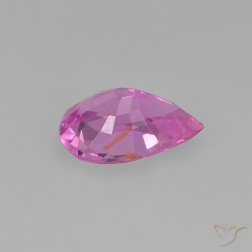 Saphir Rose intense naturelle En forme de poire, 0.58 ct, VVS-VS