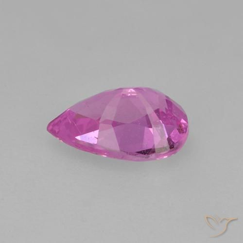 Saphir Pourpre moyen naturelle En forme de poire, 0.65 ct, VVS-VS