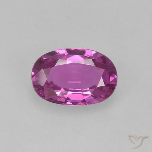 0.66ct Naturel Pourpre rosâtre profond Saphir, ovale, VVS
