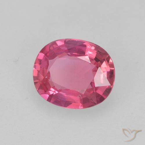 Saphir Rose magenta naturelle ovale, 0.42 ct, VS