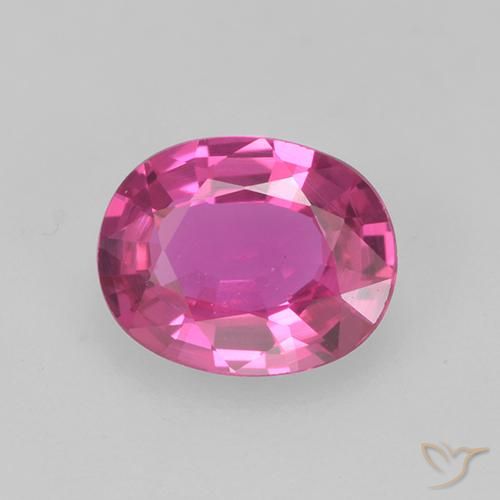 0.61ct Naturel Magenta profond Saphir, ovale, VS