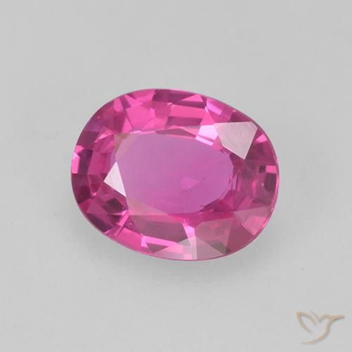 Saphir Magenta profond naturelle ovale, 0.61 ct, VS