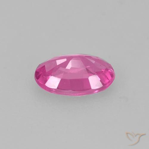 Saphir Rose intense naturelle ovale, 0.40 ct, VS