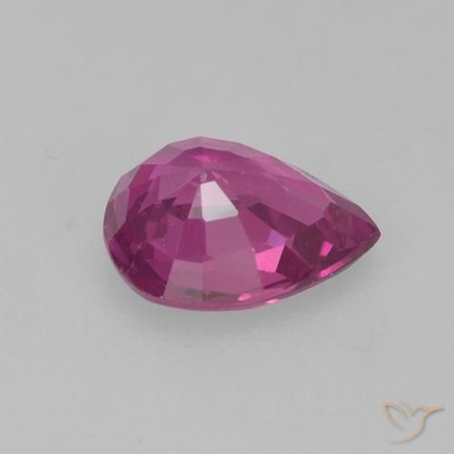 Saphir Magenta naturelle En forme de poire, 0.66 ct, VS