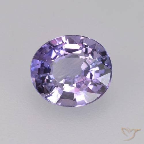 Saphir Violet aubergine naturelle ovale, 0.76 ct, VS