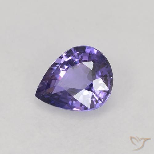 Saphir Violet moyen naturelle En forme de poire, 0.52 ct, VS-SI