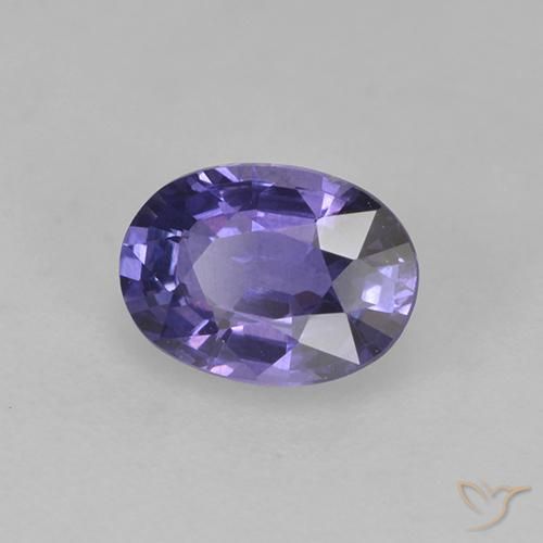 Saphir Violet foncé naturelle ovale, 0.76 ct, VS