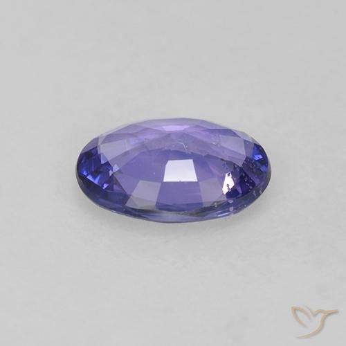 Saphir Violet Bleu naturelle ovale, 0.57 ct, VS