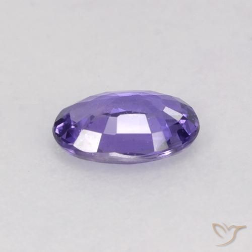 Saphir Violet foncé naturelle ovale, 0.50 ct, VVS-VS