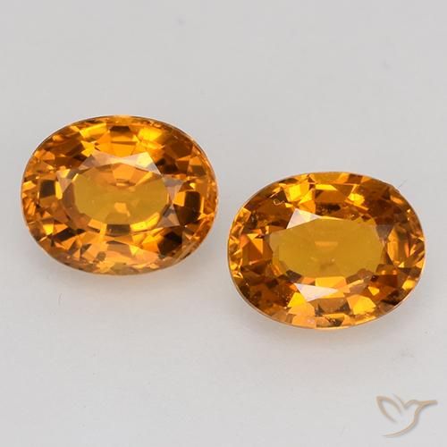 1.41ctw Naturel Orange foncé Saphir, ovale, VVS-VS
