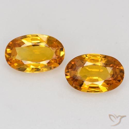 1.21ctw Naturel Orange Doré Saphir, ovale, VVS-VS
