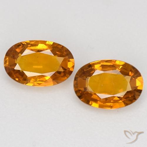 1.15ctw Naturel Orange moyen Saphir, ovale, VVS-VS
