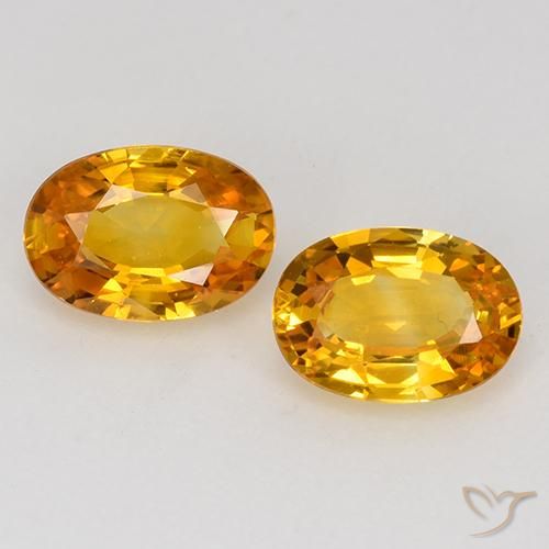 1.40ctw Naturel Orange moyen Saphir, ovale, VS