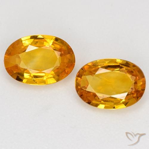 1.25ctw Naturel Orange moyen Saphir, ovale, VVS-VS, Photo A