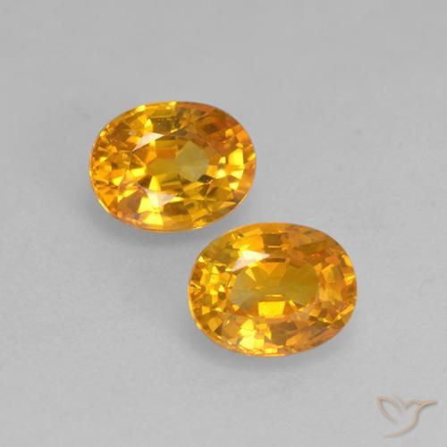 1.13ctw Naturel Abricot orange Saphir, ovale, VS