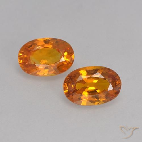 1.36ctw Naturel Abricot orange Saphir, ovale, VVS-VS
