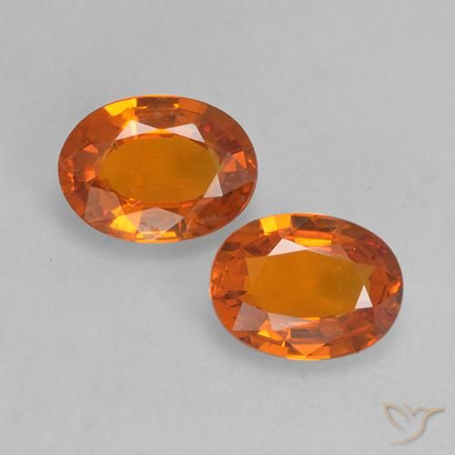 1.31ctw Naturel Orange moyen Saphir, ovale, VVS-VS