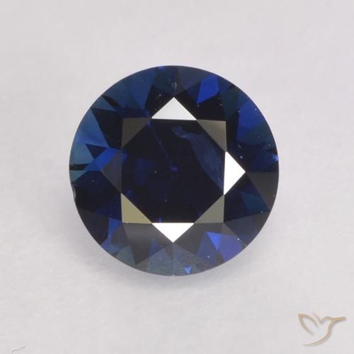 0.55ct Naturel Bleu foncé Saphir, Tour, VVS-VS