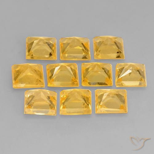 Saphir Or moyen naturelle Carré, 0.39 ct, VS